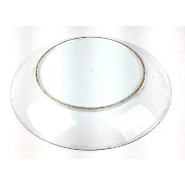 1930s Vintage Handpainted Chinese Display Plate For Sale - Image 10 of 11