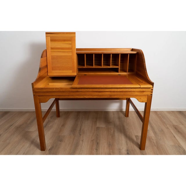 Mid-Century Modern Writing Desk Attributed to Andreas Hansen, 1970s For Sale - Image 3 of 8