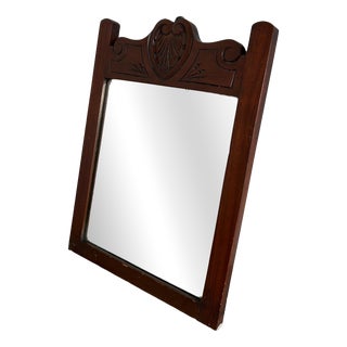Antique French Rustic Mirror in Wood For Sale