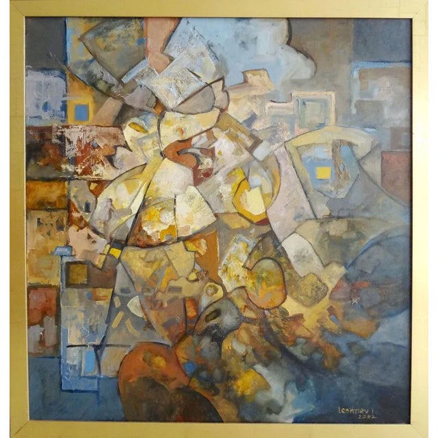 Mushroom rain mantra. 2002, oil on canvas, 95,5x90,5 cm abstract composition in earth colors igor leontiev (1957) - one of...