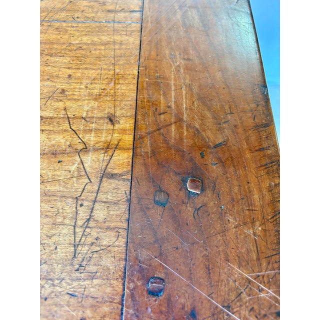 19th Century French Walnut Farm Table For Sale - Image 11 of 12