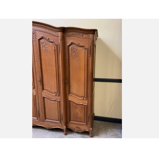 1950s Antique Wardrobe in Oak, 1955 For Sale - Image 5 of 10