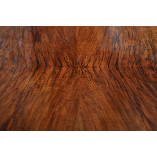 Czech Art Deco Writing Desk in Mahogany, Walnut, Brass and Beech, 1920s For Sale - Image 3 of 18