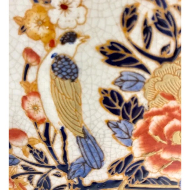 Asian Hand Decorated Oriental Ceramic Platter For Sale - Image 3 of 10