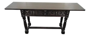 Collection Reproductions William & Mary Cherry Carved Console Table