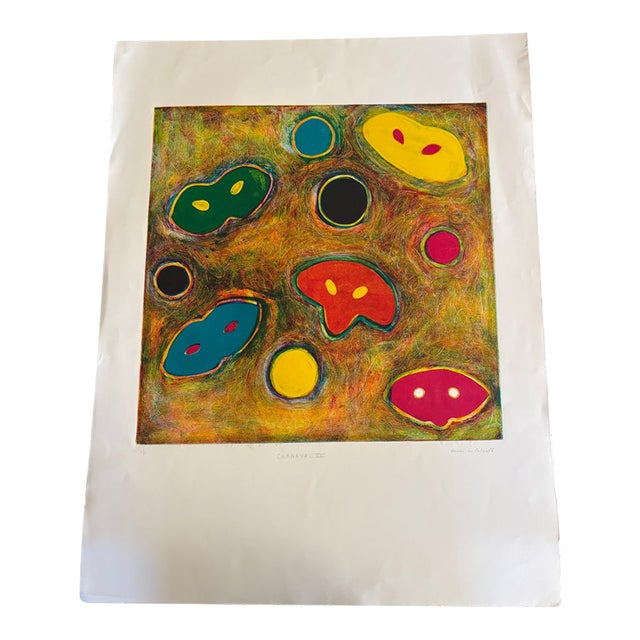 1990s Naomi L. Policoff "Carnaval Vii" — Signed Original Monotype 1/1, Berkeley Artist For Sale