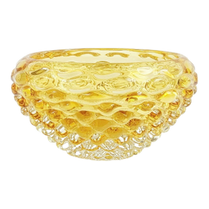 Mid Century Murano Bubble Glass 'Lenti' Series Bowl by Ercole Barovier for Barovier & Toso, Italy, 1940s-1950s