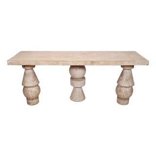 Salvaged Shape Stack Console Table For Sale