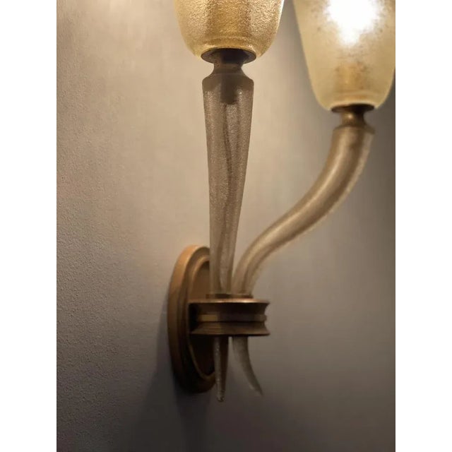 Murano Glass Wall Lamp, 1940s For Sale - Image 3 of 5