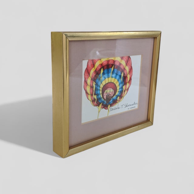 Vintage Hot Air Balloon Lithograph Pencil Signed by Barbara Shoemaker For Sale - Image 4 of 4
