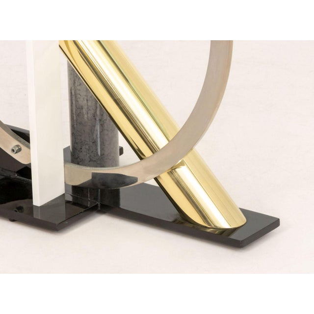 1980s Kaizo Oto for Dia Geometric Console Table For Sale - Image 5 of 10