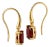Elegant Garnet Oval-Cut Drop Earrings in Gold, January Birthstone Dangle Earrings - A Pair For Sale