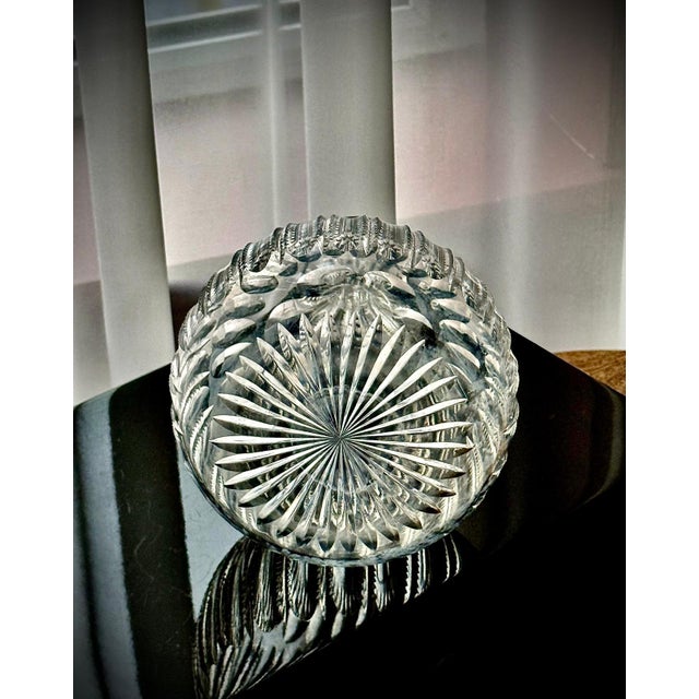 Antique Cut Glass Decanters with Faceted Stoppers, 1890s, Set of 2 For Sale - Image 3 of 16