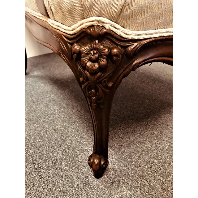 Wood Late 19th Century Antique Georgian Carved Walnut Armchair For Sale - Image 7 of 13