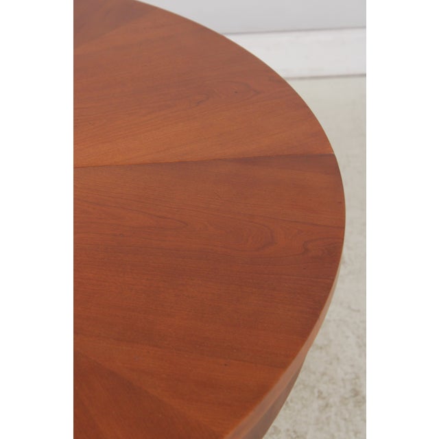 Ethan Allen Round Cherry Neoclassical Dining Room Table For Sale - Image 15 of 17
