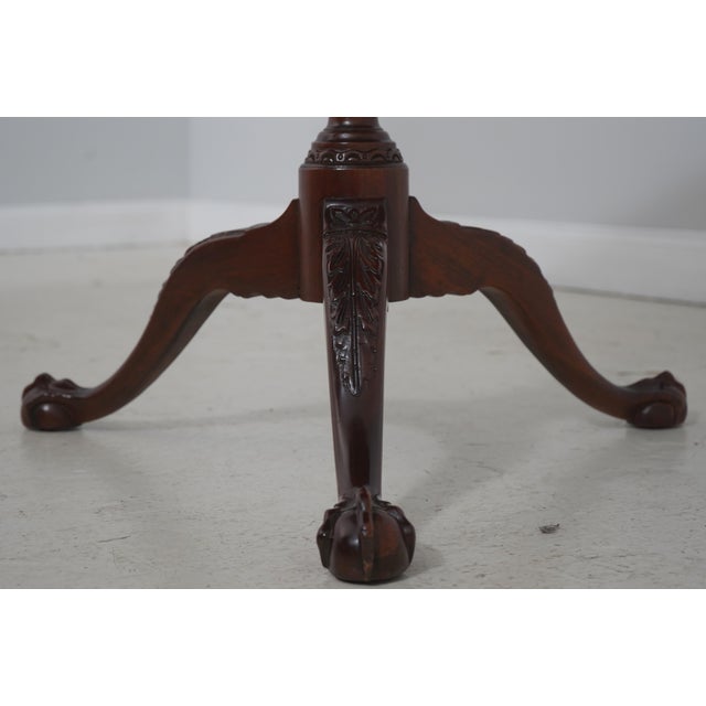 Brown Baker Mahogany Round Tilt-Top Piecrust Table For Sale - Image 8 of 16