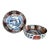 Mid 20th Century Antique Japanese Imari Porcelain Footed Rice Serving Bowl - Hand Painted With Blue Fuku Mark - Set of 2 For Sale
