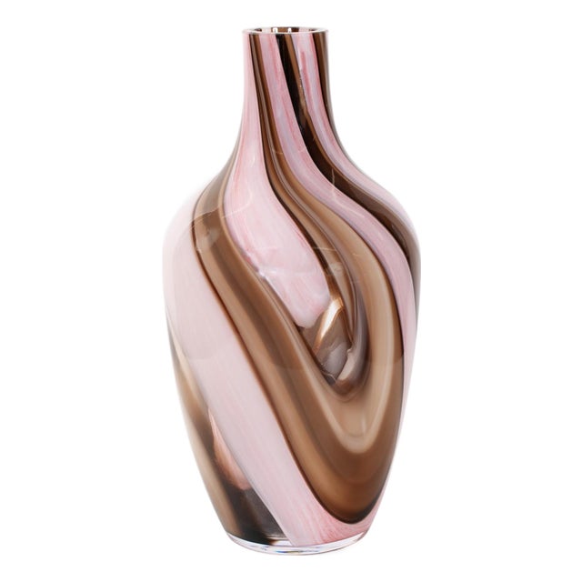 Neapolitain Glass Vase- Medium For Sale