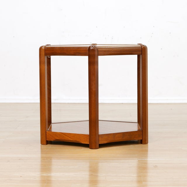 Wood 1960s Mid Century Danish Teak Octagonal Coffee Side Table For Sale - Image 7 of 8