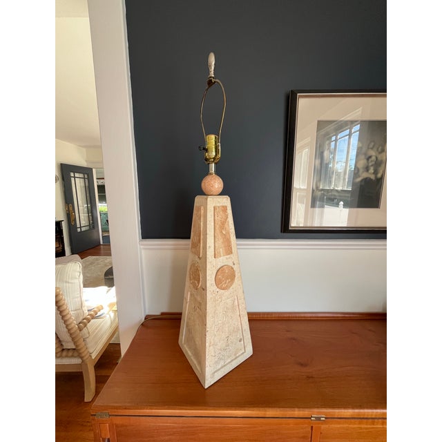 Postmodern Tessellated Obelisk Lamp For Sale In New York - Image 6 of 8