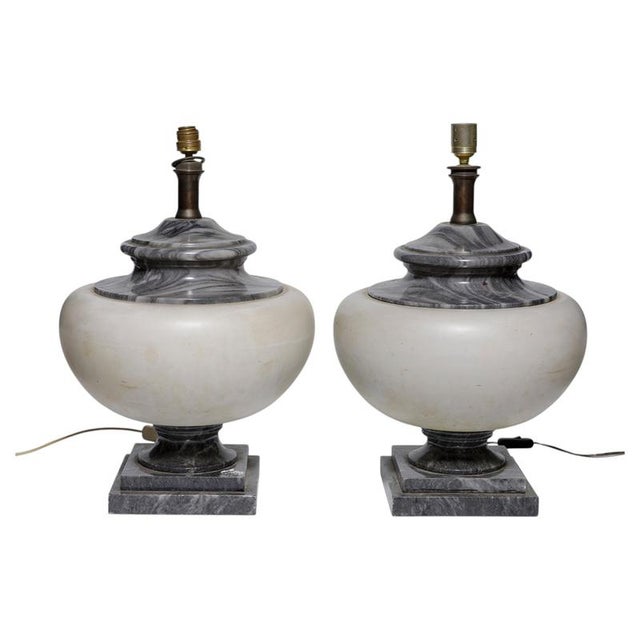 Italian Art Deco Lamps, Early 20th Century, Set of 2 For Sale - Image 5 of 5