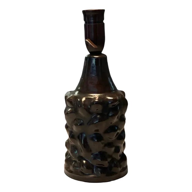 Vintage Danish Bubble Ceramic Table Lamp, 1960s For Sale