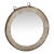 Antique Indian Bleached Teakwood “Wagon Wheel” Round Mirror For Sale