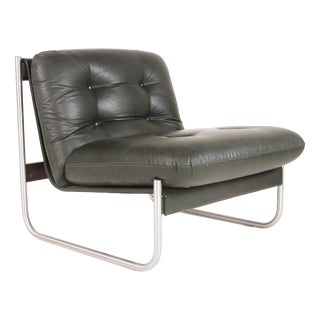 Armchair in Imitation Leather, Italy, 1970s For Sale