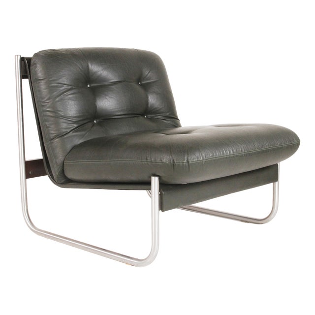 Armchair in Imitation Leather, Italy, 1970s For Sale