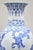 Mid 20th Century Vintage Chinese Export Delf Style Blue and White Porcelain 25" Tall Dragon Vase For Sale - Image 5 of 11