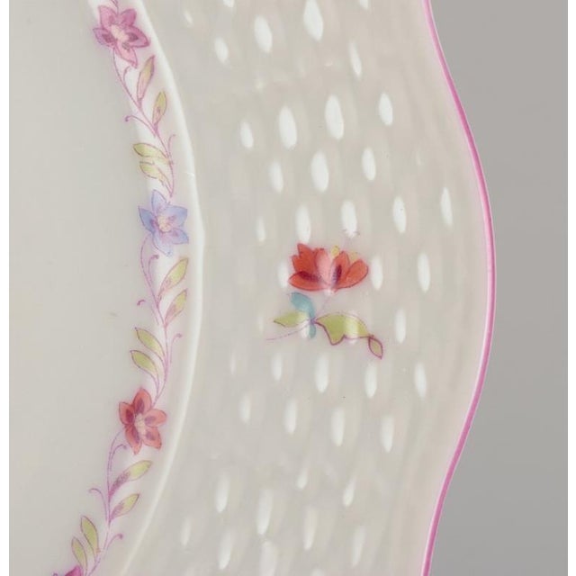 Vintage Porcelain Plates with Polychrome Floral Motifs from Herend, 1944, Set of 12 For Sale - Image 4 of 9