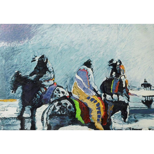 Blue Earl Biss "Reflections on Still Waters" Serigraph on Paper Framed Hand Signed 62/175 For Sale - Image 8 of 8