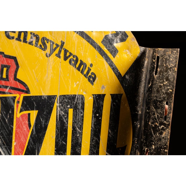 Vintage Pennzoil Flange Sign For Sale In Chicago - Image 6 of 9