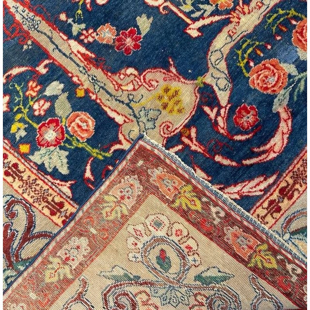 Turkish Antique Turkish Rug | Hereke Design | 5'x6' For Sale - Image 3 of 7