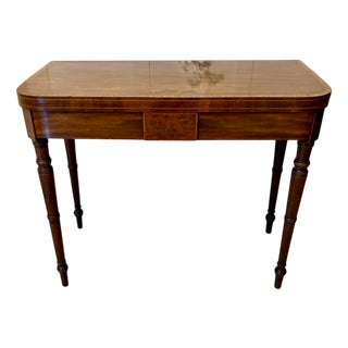 Antique George III Mahogany Inlaid Card Table, 1800 For Sale