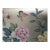Silver Foil Floral Butterfly Wallpaper Sample, Hand Painted Botanical Mural Wallpaper Panel, Luxury Metallic Chinoiserie Wall Covering For Sale