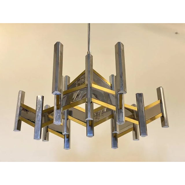 Mid-Century Modern Concorde Model Chandelier by Gaetano Sciolari, 1970s For Sale - Image 3 of 13