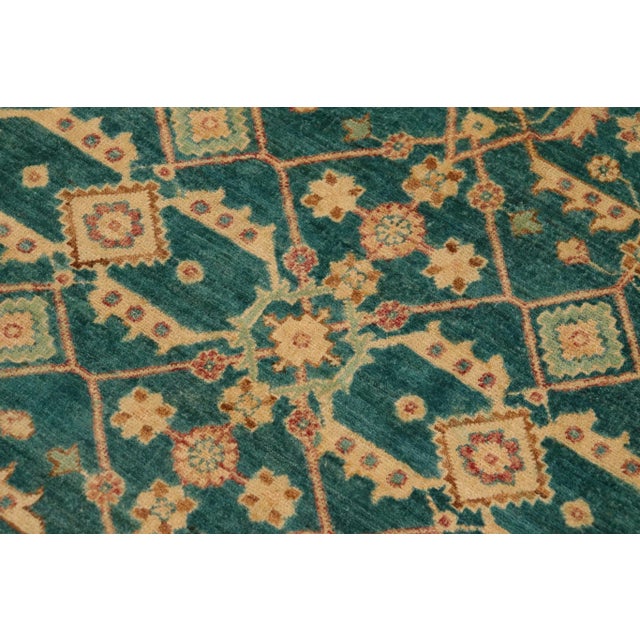 Classic Ziegler Green Nude Hand-Knotted Wool Rug - 9'3'' X 11'11'' For Sale In New York - Image 6 of 7