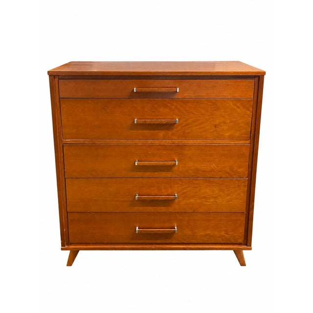 1950s 1950s Mainline by Hooker MCM Solid Cherry Bedroom Set "Manhattan Group" Line, 2 Pieces For Sale - Image 5 of 18