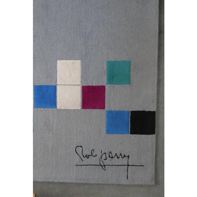 This squares model rug was designed by rob parry and manufactured by danish rugs in the netherlands circa 2000. It...