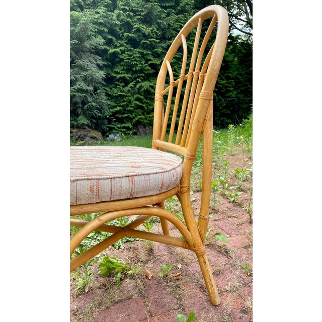 Vintage Rattan Dining Chairs Set of 4 Chairish