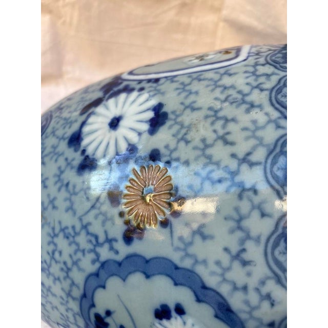 Japanese Blue and White Hibachi Pot For Sale - Image 10 of 13
