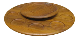 Vintage Digsmed 2-Level Teak Lazy Susan