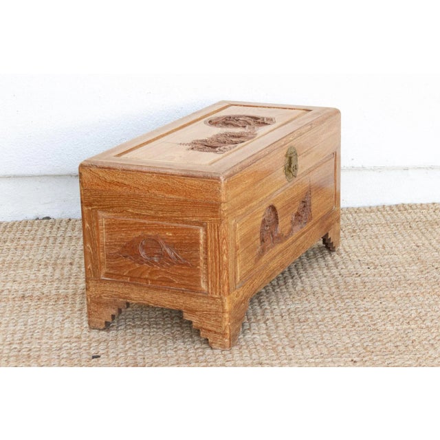 Vintage Chinese Finely Carved Chest For Sale - Image 9 of 11