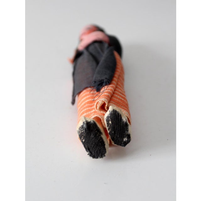 Vintage Handmade Folk Art Cloth Doll For Sale - Image 6 of 12