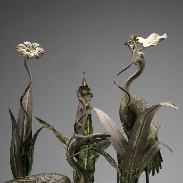 Metal Bronze Patinated Metal Planter For Sale - Image 7 of 11