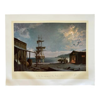 John Stobart XL Pencil Signed Numbered San Diego Ltd Edition Maritime Lithograph For Sale