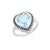 This Heart Shaped Blue Topaz and Sapphire Halo Promise Ring exquisite ring showcases a dazzling heart-cut blue topaz as...