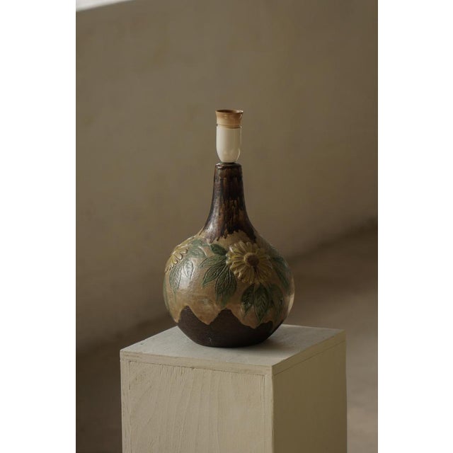 Art Nouveau Danish Organic Ceramic Table Lamp, 1970s For Sale - Image 6 of 18