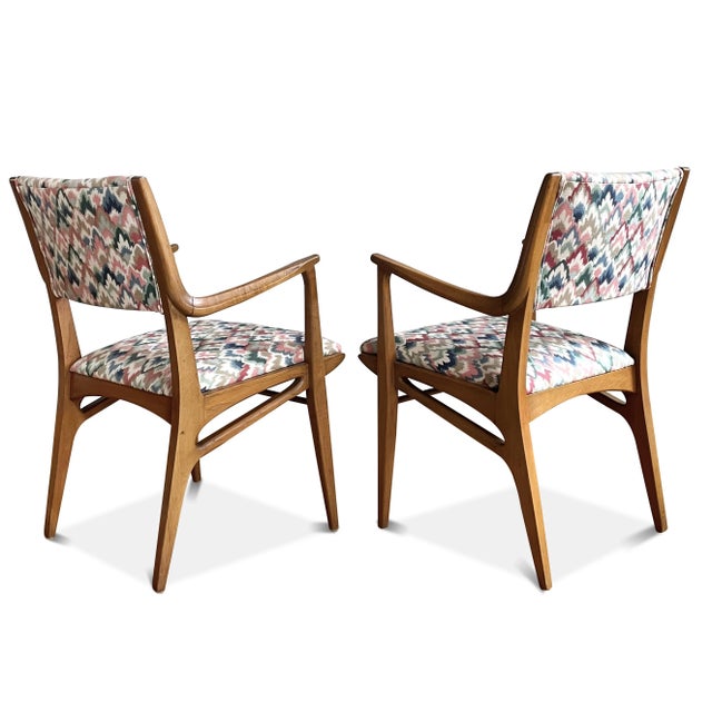 Drexel Drexel Profile Side Chair Pair - By John Van Koert For Sale - Image 4 of 10